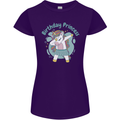 Unicorn Birthday Princess 4th 5th 6th 7th 8th Womens Petite Cut T-Shirt Purple