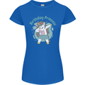 Unicorn Birthday Princess 4th 5th 6th 7th 8th Womens Petite Cut T-Shirt Royal Blue