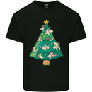 Unicorn Christmas Tree Xmas Kids T-Shirt Childrens Black