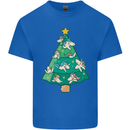 Unicorn Christmas Tree Xmas Kids T-Shirt Childrens Royal Blue