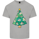 Unicorn Christmas Tree Xmas Kids T-Shirt Childrens Sports Grey