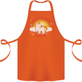 Unicorn Im Too Magical For You Cotton Apron 100% Organic Orange