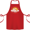 Unicorn Im Too Magical For You Cotton Apron 100% Organic Red
