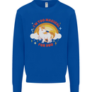 Unicorn Im Too Magical For You Kids Sweatshirt Jumper Royal Blue