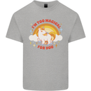 Unicorn Im Too Magical For You Kids T-Shirt Childrens Sports Grey
