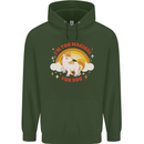 Unicorn Im Too Magical For You Mens 80% Cotton Hoodie Forest Green