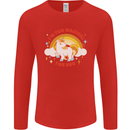 Unicorn Im Too Magical For You Mens Long Sleeve T-Shirt Red