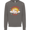 Unicorn Im Too Magical For You Mens Sweatshirt Jumper Charcoal