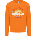 Unicorn Im Too Magical For You Mens Sweatshirt Jumper Orange
