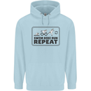 Unicorn Triathlon Running Swimming Cycling Childrens Kids Hoodie Light Blue