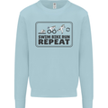 Unicorn Triathlon Running Swimming Cycling Kids Sweatshirt Jumper Light Blue