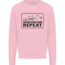 Unicorn Triathlon Running Swimming Cycling Kids Sweatshirt Jumper Light Pink