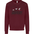 Unicorn Triathlon Running Swimming Cycling Kids Sweatshirt Jumper Maroon