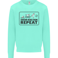Unicorn Triathlon Running Swimming Cycling Kids Sweatshirt Jumper Peppermint