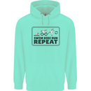 Unicorn Triathlon Running Swimming Cycling Mens 80% Cotton Hoodie Peppermint