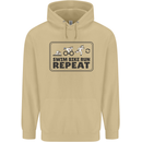 Unicorn Triathlon Running Swimming Cycling Mens 80% Cotton Hoodie Sand