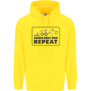 Unicorn Triathlon Running Swimming Cycling Mens 80% Cotton Hoodie Yellow