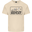 Unicorn Triathlon Running Swimming Cycling Mens Cotton T-Shirt Tee Top Natural