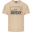 Unicorn Triathlon Running Swimming Cycling Mens Cotton T-Shirt Tee Top Sand