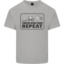 Unicorn Triathlon Running Swimming Cycling Mens Cotton T-Shirt Tee Top Sports Grey