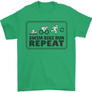 Unicorn Triathlon Running Swimming Cycling Mens T-Shirt 100% Cotton Irish Green