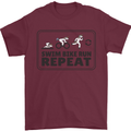 Unicorn Triathlon Running Swimming Cycling Mens T-Shirt 100% Cotton Maroon