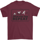 Unicorn Triathlon Running Swimming Cycling Mens T-Shirt 100% Cotton Maroon