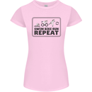 Unicorn Triathlon Running Swimming Cycling Womens Petite Cut T-Shirt Light Pink