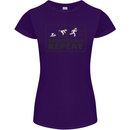 Unicorn Triathlon Running Swimming Cycling Womens Petite Cut T-Shirt Purple