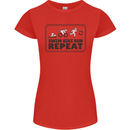 Unicorn Triathlon Running Swimming Cycling Womens Petite Cut T-Shirt Red