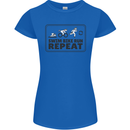 Unicorn Triathlon Running Swimming Cycling Womens Petite Cut T-Shirt Royal Blue