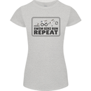 Unicorn Triathlon Running Swimming Cycling Womens Petite Cut T-Shirt Sports Grey