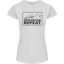 Unicorn Triathlon Running Swimming Cycling Womens Petite Cut T-Shirt White