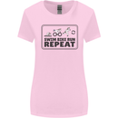 Unicorn Triathlon Running Swimming Cycling Womens Wider Cut T-Shirt Light Pink