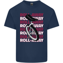 Unicycle Roll Away Kids T-Shirt Childrens Navy Blue