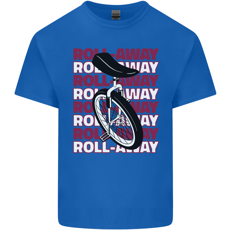 Unicycle Roll Away Kids T-Shirt Childrens Royal Blue