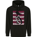 Unicycle Roll Away Mens 80% Cotton Hoodie Black