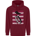 Unicycle Roll Away Mens 80% Cotton Hoodie Maroon