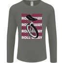 Unicycle Roll Away Mens Long Sleeve T-Shirt Charcoal