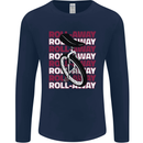 Unicycle Roll Away Mens Long Sleeve T-Shirt Navy Blue