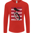 Unicycle Roll Away Mens Long Sleeve T-Shirt Red