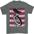 Unicycle Roll Away Mens T-Shirt 100% Cotton Charcoal