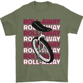 Unicycle Roll Away Mens T-Shirt 100% Cotton Military Green