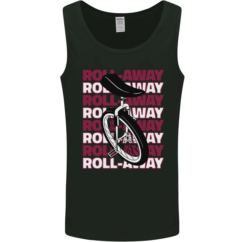 Unicycle Roll Away Mens Vest Tank Top Black