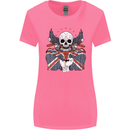 Union Jack Biker Motorbike Motorcycle Skull Womens Wider Cut T-Shirt Azalea