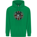 Union Jack Bodybuilding Gym Training Spartan Childrens Kids Hoodie Irish Green
