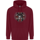 Union Jack Bodybuilding Gym Training Spartan Childrens Kids Hoodie Maroon