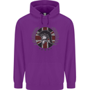 Union Jack Bodybuilding Gym Training Spartan Childrens Kids Hoodie Purple