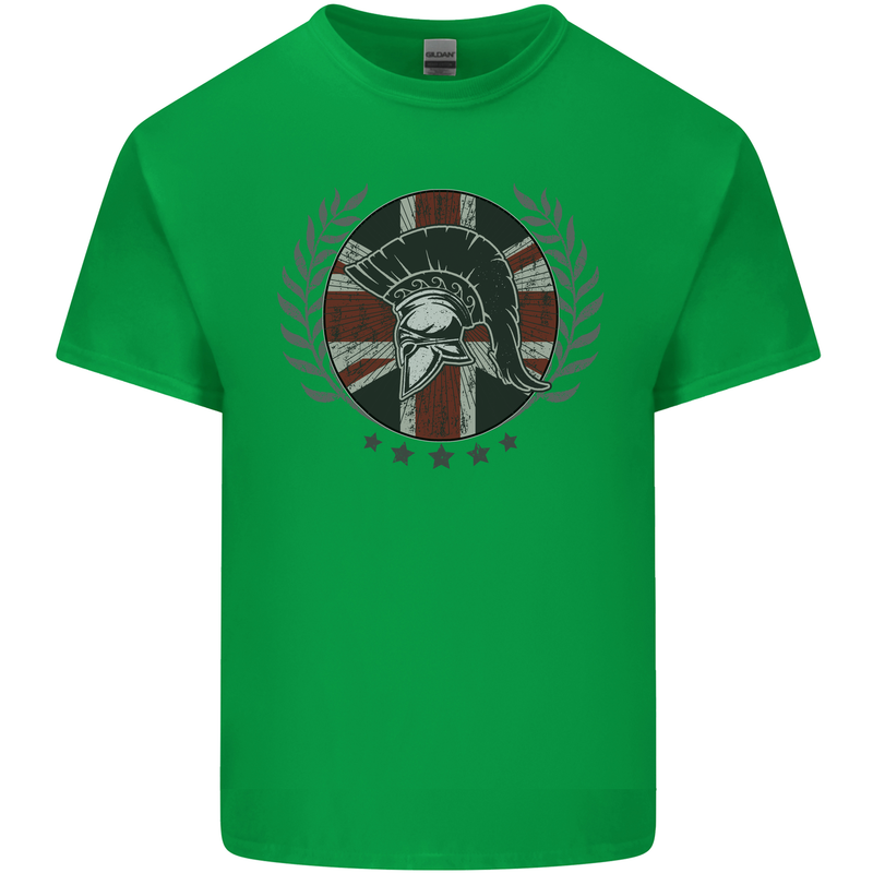 Union Jack Bodybuilding Gym Training Spartan Kids T-Shirt Childrens Irish Green
