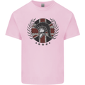 Union Jack Bodybuilding Gym Training Spartan Kids T-Shirt Childrens Light Pink